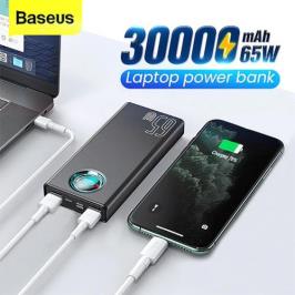 Baseus Amblight 65W Hızlı Şarj 30000 Mah Dijital Göstergeli Powerbank Siyah