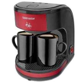 Goldmaster Bi Kahve Çift Kupalı 450 W 300 ml 2 Fincan Kapasiteli Filtre Kahve Makinesi Kırmızı