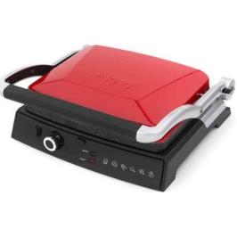 King K 462R Grill Master 2 Adet Pişirme Kapasiteli Teflon Çıkarılabilir Plakalı Izgara ve Tost Makinesi Kırmızı 