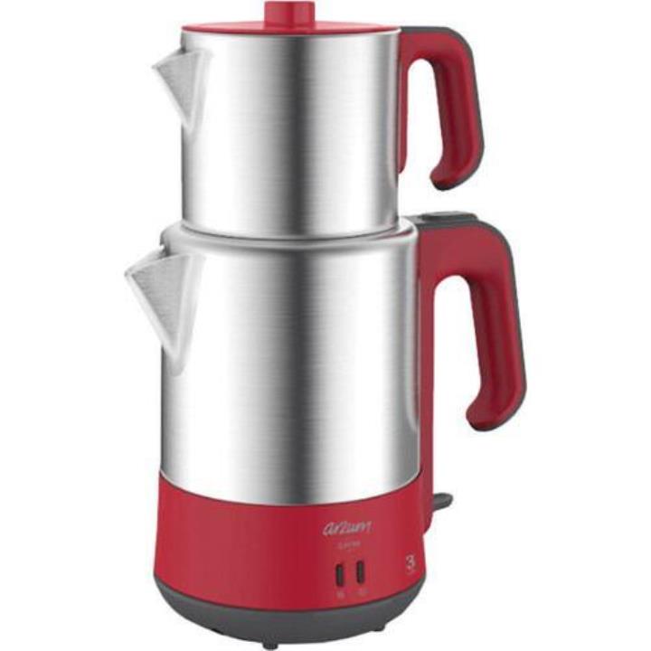 Arzum AR3049 1900 W 0.7 lt  Demleme 1.5 lt Su Isıtma Kapasitesi Çay Makinesi Kırmızı-Gri  Yorumları