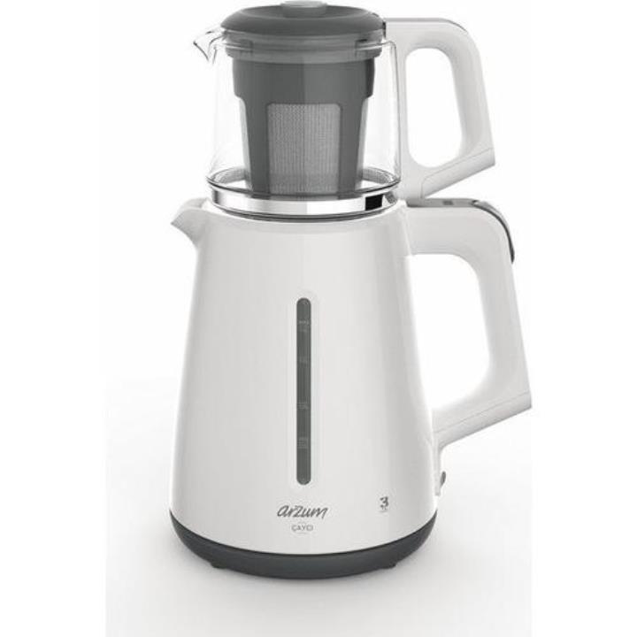 Arzum AR3061 1700 W 0.9 lt Demleme 1.8 lt Su Isıtma Kapasiteli Çay Makinesi Beyaz Yorumları