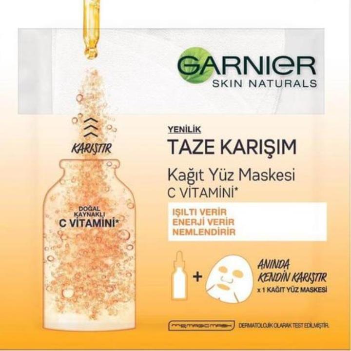 Garnier C Vitamini 33 gr Taze Karışım Kağıt Yüz Maskesi Yorumları