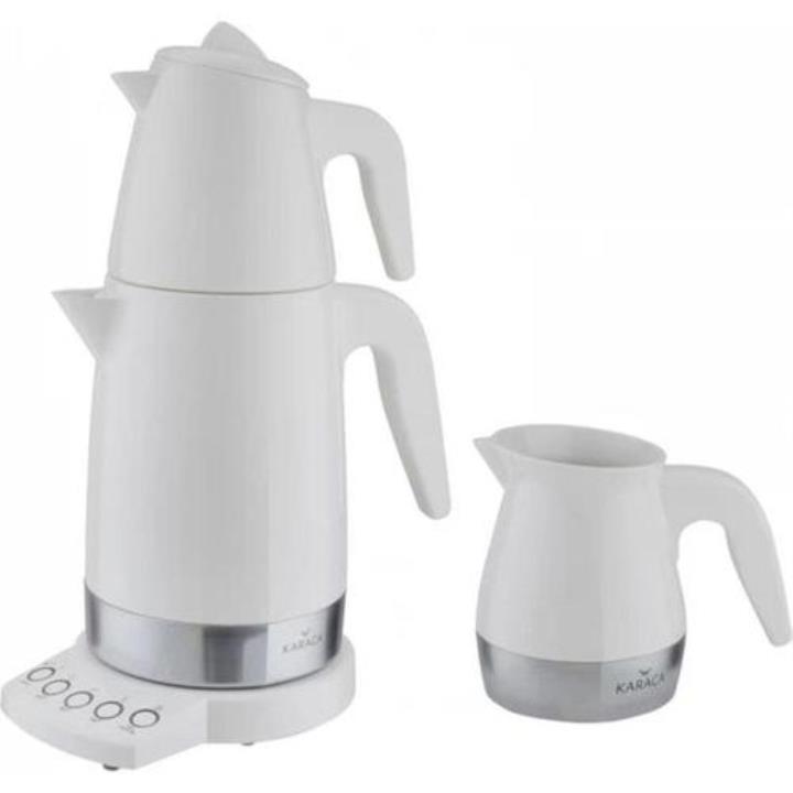 Karaca Allure Seramik 1000 W 0.9 lt Demleme 1.8 lt Su Isıtma Kapasiteli Çay ve Kahve Makinesi Seti Beyaz Yorumları