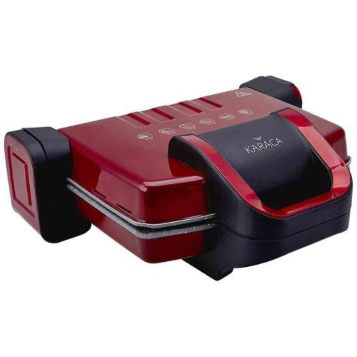 Karaca Future Granit 1800 W 4 Adet Pişirme Kapasiteli Teflon Çıkarılabilir Plakalı Izgara ve Tost Makinesi Kırmızı  Yorumları