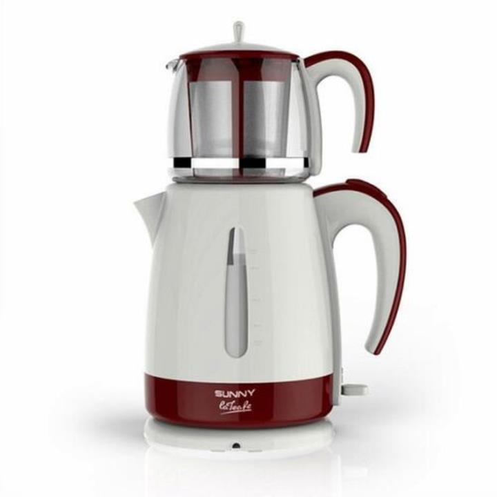 Sunny Lateafe 1500 W 0.7 lt Demleme 1.7 lt Su Isıtma Kapasiteli Çay Makinesi Beyaz - Bordo Yorumları