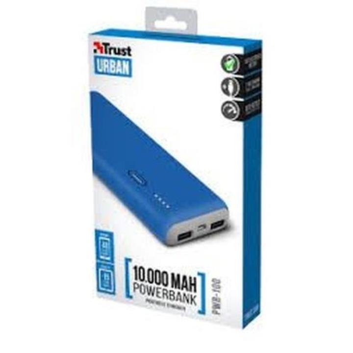 Trust TRU22264 10000 mAh 2A Tek USB Çıkışlı Taşınabilir Şarj Cihazı Mavi Yorumları