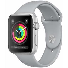 Apple Watch S3 MQL02TU/A 42mm Gümüş Rengi Alüminyum Kasa Puslu Gri Spor Kordon Akıllı Saat