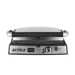 Arnica GH26240 Tostit Maxi 2000 W 6 Adet Pişirme Kapasiteli Teflon Çıkarılabilir Plakalı Izgara ve Tost Makinesi Inox 