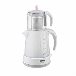 Arzum AR3002 1650 W 0.7 lt Demleme 1.9 lt Su Isıtma Kapasiteli Çay Makinesi Beyaz