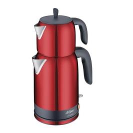 Arzum AR346 Çay Sefası 2000 W 0.7 lt Demleme 1.7 lt Su Isıtma Kapasiteli Çay Makinesi Kırmızı