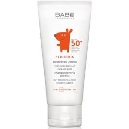 Babe SPF50+ 100 ml Pediatric Sunscreen Lotion Bebek ve Çocuklar için Güneş Losyonu ve 100 ml Pediatric Vücut Losyonu Set