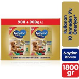 Bebelac Gold 2 6+ Ay 2x900 gr Çoklu Paket Bebek Devam Sütü
