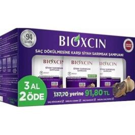 Bioxcin 3x300 ml Siyah 3 Al 2 Öde Sarımsak Şampuanı