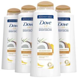 Dove Hindistan Cevizi Özlü 600 ml x 4 Güçlendirici Şampuan