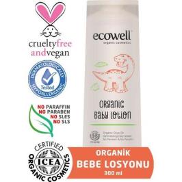Ecowell 300 ml Organik Bebe Losyonu