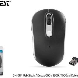Eeverest Sm-804 Usb Siyah/beyaz 800/1200/1600dpi Kablosuz Mouse