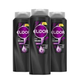Elidor Esmer Parlaklık 650 ml x 3 Adet Saç Bakım Şampuanı