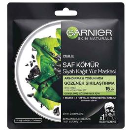 Garnier Skin Naturals Kömürlü Kağıt Siyah Yosun Yüz Maskesi 