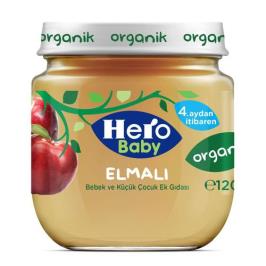 Hero Baby 4+ Ay 120 gr Organik Elmalı Kavanoz Maması