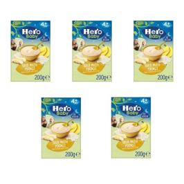 Hero Baby 5x200 gr Gece Sütlü Muzlu Pirinçli Kaşık Maması