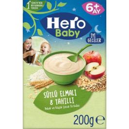 Hero Baby 6+ Ay 200 gr Sütlü Elmalı 8 Tahıllı Kaşık Maması