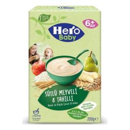 Hero Baby 6+ Ay 200 gr Sütlü Meyveli 8 Tahıllı Kaşık Maması