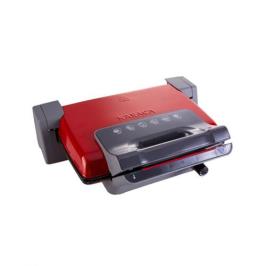 Karaca Quick Grill 2900 W 4 Adet Pişirme Kapasiteli Granit Tek Yönlü Plakalı Izgara ve Tost Makinesi Kırmızı