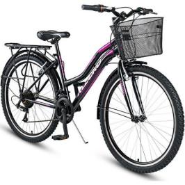 Kldoro KD-124 Siyah Bagajlı 24 Jant Bisiklet 21 Vites Kadın Dağ Bisikleti