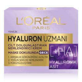 Loreal Paris Hyaluron Uzmanı Cilt Dolgunlaştıran Nemlendirici Maske Dokusunda 50 ml Gece Kremi