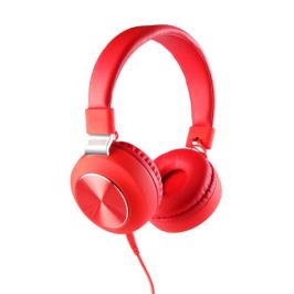 MF Product Acoustic 0102 Kırmızı Mikrofonlu Kablolu Kulak Üstü Kulaklık