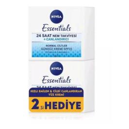 Nivea Essentials 24 Saat Nem Takviyesi Canlandırıcı Spf15 50 ml 2'li Gündüz Kremi