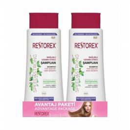 Restorex Sağlıklı Uzama Etkili Sarmaşık Özlü Saç Dökülmesine Karşı 2x500 ml Şampuan