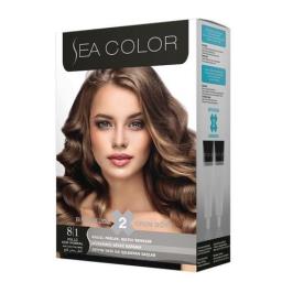 Sea Color 8.1 Küllü Açık Kumral İki Tüplü Set Saç Boyası