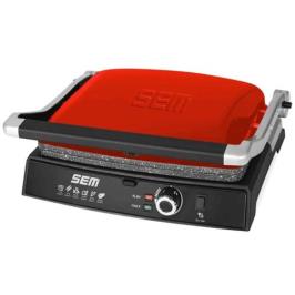 Sem SC 230 Çıtır 2000 W 6 Adet Pişirme Kapasiteli Tek Yönlü Tost Makinesi Kırmızı