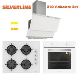 Silverline 3420-CS5349W01-BO6501W01 Classy Beyaz Ankastre Set