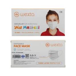 Wexta STL3PLY 10'lu Çocuk Koruyucu Yüz Maskesi