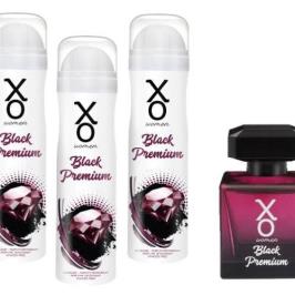 Xo Black Premium Women 100 ml EDT + 3 lü Deodorant 150 ml Parfüm Seti